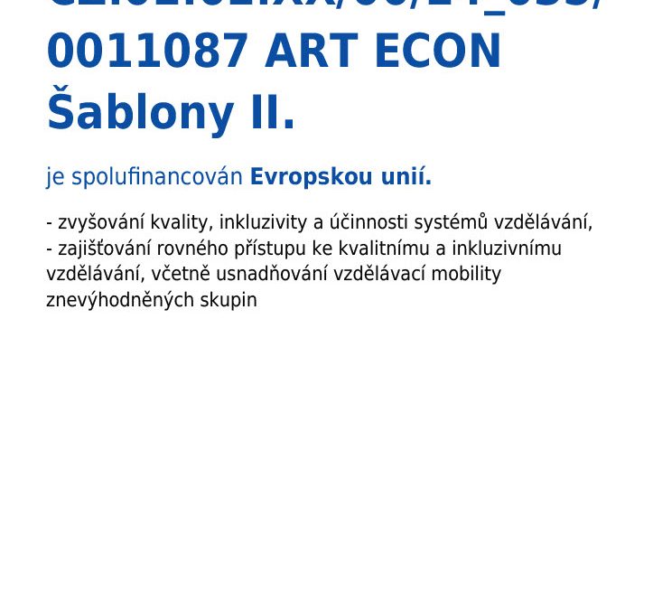 ART ECON – Šablony II